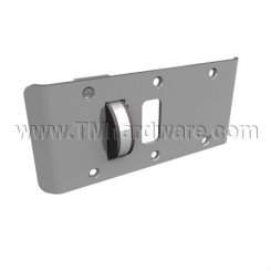 Hager 455, Combination Rescue Door Stop and 2 Way Strike Plate for Center Hung Doors, 5-3/4" x 2-3/4"
