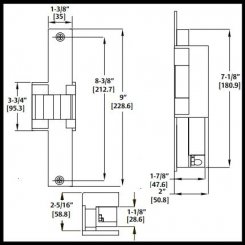 HES-Folger Adam 310-2-3/4OB Electric Strike, Fire-Rated, For Locksets with a 3/4" Latchbolt Throw, without a Door Coordinator