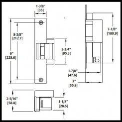 HES-Folger Adam 310-2-3/4 Electric Strike, Fire-Rated, For Locksets with a 3/4" Latchbolt Throw