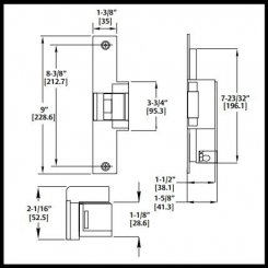 HES-Folger Adam 310-2 Electric Strike, Fire-Rated, For Locksets with a 1/2" or 5/8" Latchbolt Throw