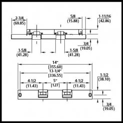 HES-Folger Adam 310-4-2 Electric Strike, For Surface Vertical Rod Exit Devices with Spacing Between 4-5/8" and 5-3/8"