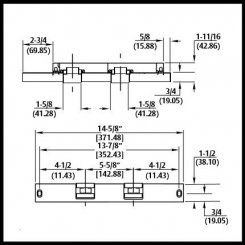 HES-Folger Adam 310-4-3 Electric Strike, For Surface Vertical Rod Exit Devices with Spacing Between 5-1/4" and 6"