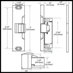 HES-Folger Adam 310-4 Electric Strike, Fire-Rated, For Rim Exit Devices up to a 3/4" Pullman Latchbolt