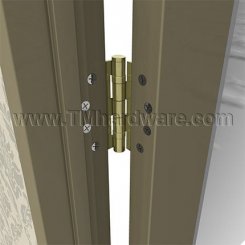 Hager BB1577, Ball Bearing, Brass or Stainless Steel, Slip-In Hinge for Aluminum Entrance, Both Leaves Tapped
