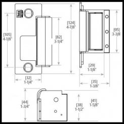 HES 1500 Electric Strike, For Cylindrical and Mortise Latchbolt Locks