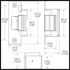 HES 7501 Electric Strike, Fire Rated, Preload Solution For Cylindrical Locksets up to a 3/4" Latchbolt Throw