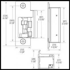 HES 8500 Electric Strike, Fire Rated, Concealed Design, For Mortise Locksets up to a 3/4" Latchbolt Throw