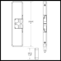 HES 9400 Electric Strike, Surface Mounted, For Rim Exit Devices up to a 1/2" Pullman Latchbolt