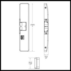 HES 9600 Electric Strike, Surface Mounted, Windstorm-Resistant, For Rim Exit Devices up to a 3/4" Pullman Latchbolt