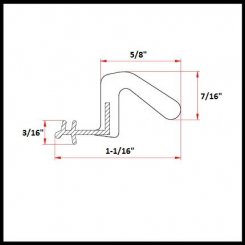 Barzen #WK10 Kerf Weatherstrip, 36" x 84" Full Set .625" V Shaped Foam - Quick Ship