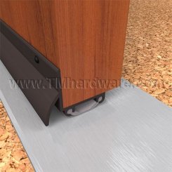 NGP 18V Door Shoe Sweep, L Shaped Aluminum Casing with Rain Drip, .5" Vinyl Seal