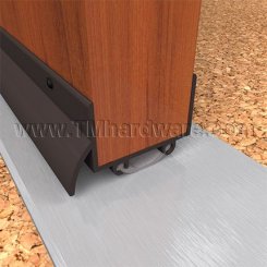 NGP 19V Door Shoe Sweep, U Shaped Aluminum Casing with Rain Drip, .5" Vinyl Seal