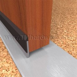 NGP 200S Door Sweep, 1.25" Aluminum, Brass, or Stainless Steel Casing with .5" Silicone Seal