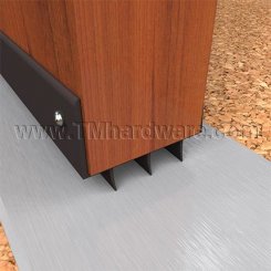NGP 344 Door Shoe Sweep, U Shaped Rigid Thermoplastic with .5625" Soft Vinyl Triple Fin Seal