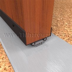 NGP 36EV Door Shoe Sweep, U Shaped Aluminum Casing with Rounded Edges and a  .4375" Vinyl Finned Seal