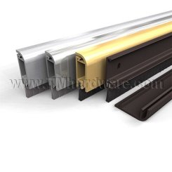 NGP 675 Door Sweep and Perimeter Gasket, 1" Aluminum Casing with Snap-On Cover and .4375" Premium Grade Nylon Brush Seal