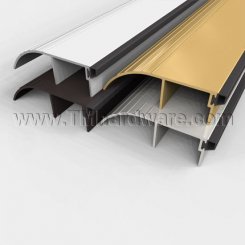 Pemko #2051 Bumper Threshold, 3.6" Aluminum for Outswing Doors with Choice of Seals, 1" H