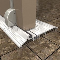 Pemko 254x226FG Aluminum Latching Panic Exit Threshold with Vinyl Seal