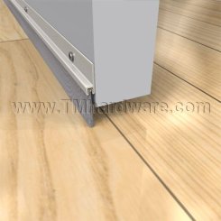 Pemko #PK18100CNB Door Sweep, .875" Aluminum Casing with 1" Nylon Brush, 36"- 48" Length, Clear Anodized Aluminum Finish, 36" Length