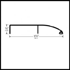 Pemko #2052 Half Threshold, 3.625" (W) Aluminum for Residential Application, .625” (H)