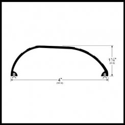 Pemko #233 Residential Threshold, Anodized Aluminum for Large Clearance, 4.00” W and 1.25” H