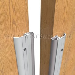 Pemko #297 Door Gasket or Meeting Stile, Aluminum with Rubber Bulb Seal .25"