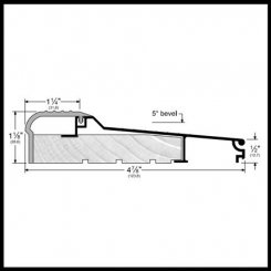 Pemko #N84518-V Fixed Height Threshold, Vinyl and Aluminum, 1.125” H. 4.875" W