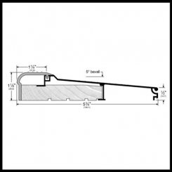 Pemko #N85518V Fixed Height Threshold, Vinyl and Aluminum, 1.125” H. 5.75" W