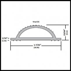 Pemko #EV22 Vinyl Bulb Insert Replacement for Pemko Door Threshold #206, #207