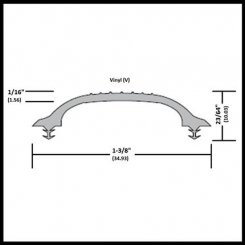 Pemko #V64 Vinyl Bulb Insert Replacement for Pemko Door Threshold #249, #250