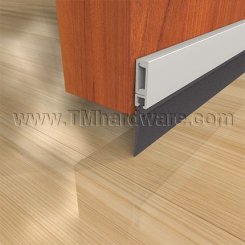 Pemko #293100V Door Bottom, .875" Aluminum Casing with Cover and 1" Vinyl Lip Seal