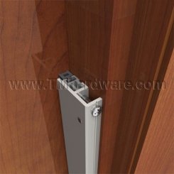 Pemko #379 Door Gasket, Aluminum with Sponge EPDM Seals, Low Profile, 84" Length, Clear Anodized Aluminum Finish - QuickShip