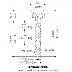 Roton 780-226LL Continuous Hinge, Concealed Leaf for Lead Lined Doors 2" or Thicker