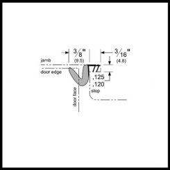 Pemko #Q103 Kerf Weatherstripping, .375" V-Shaped Foam Seal