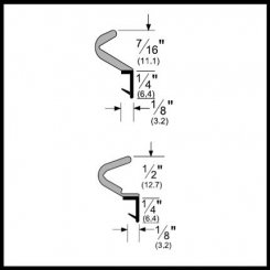 Kerf Weatherstripping, .438" - .5" V-Shaped Foam Seal, Small Kerf Flange