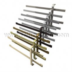 Rockwood 20, 21 Short Pull Bar Mounted on Two Push Bars and Posts, Push Bar up to 36" CTC