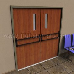Rockwood 33, 34 Two Push Bars With Base Plates, 24" - 36" CTC
