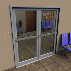 Rockwood 45 Almost Flush Wide Push Bar, 24" - 36"