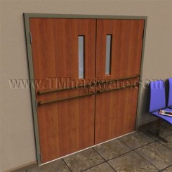 Rockwood 50 Pull Bar on Push Bars With Slip-On End Brackets, Push Bar up to 36" CTC