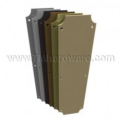 Rockwood 77 Push Plate, Decorative Inverted Corner, Standard Guage .050" Thick