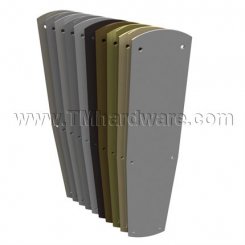 Rockwood 87 Push Plate, Slight Curve Shape, Extra Heavy Duty .125" Thick