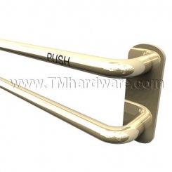 Rockwood BP47-2 / Series 47, Straight Double Push/Pull Bar With Base Plates