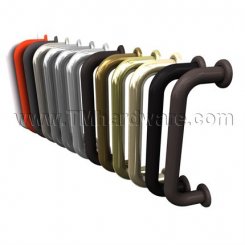 Rockwood #Y102 - Y109 Standard Weight Door Pull Bar With Base Plates, 5.5" - 12" CTC