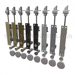 Rockwood Self Latching Flush Bolt with Bottom Fire Bolt for Metal Doors #2849