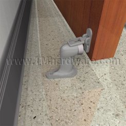 Rockwood 485 Heavy Duty Cast Brass Floor Mounted Door Stop With Keeper