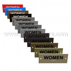 Rockwood #BF680W, Engraved Sign with Braille Translation - "WOMEN"