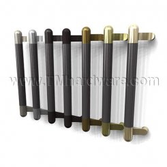 Rockwood SoftMet RM2544 Offset Pull with Black Santoprene Grip Zone and Contrasting Round Ends, up to 36" OA