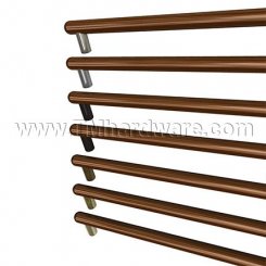 Rockwood ArborTek RM4116 - RM4126 Wooden Push Bar with Contrasting Ends and Round Pull, up to 36" CTC