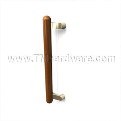 Rockwood ArborTek RM4134 - RM4154 Wooden Offset Pull with Contrasting Posts and Round Ends, 12" - 48" OA