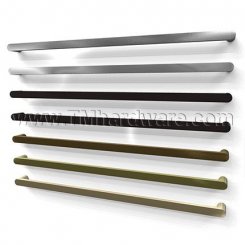 Rockwood PlanTek RM5212 - RM5222 Flat Front Push Bar with Radius Ends, up to 36" CTC